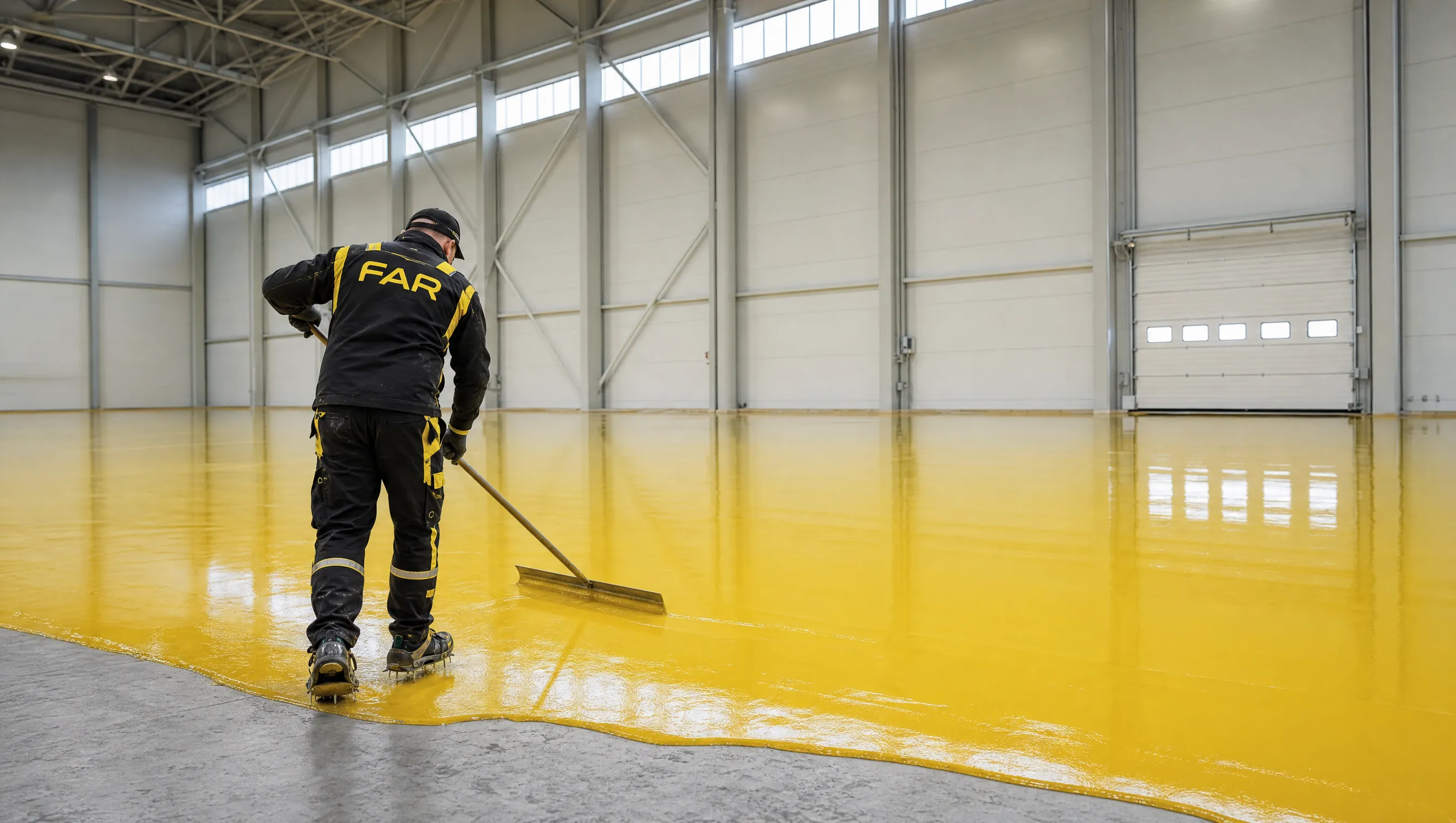 FAR — applicateur de résine de sol — réalisation Azelize