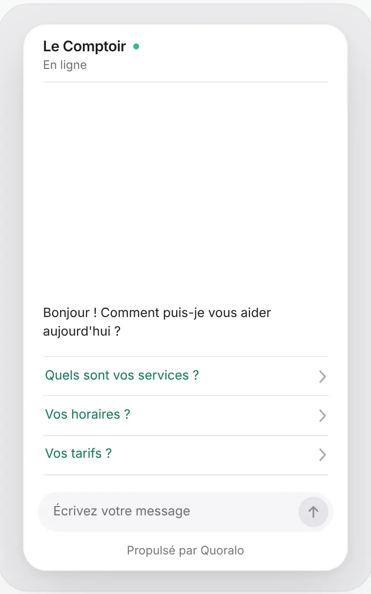 Le panneau de chat au design Papier