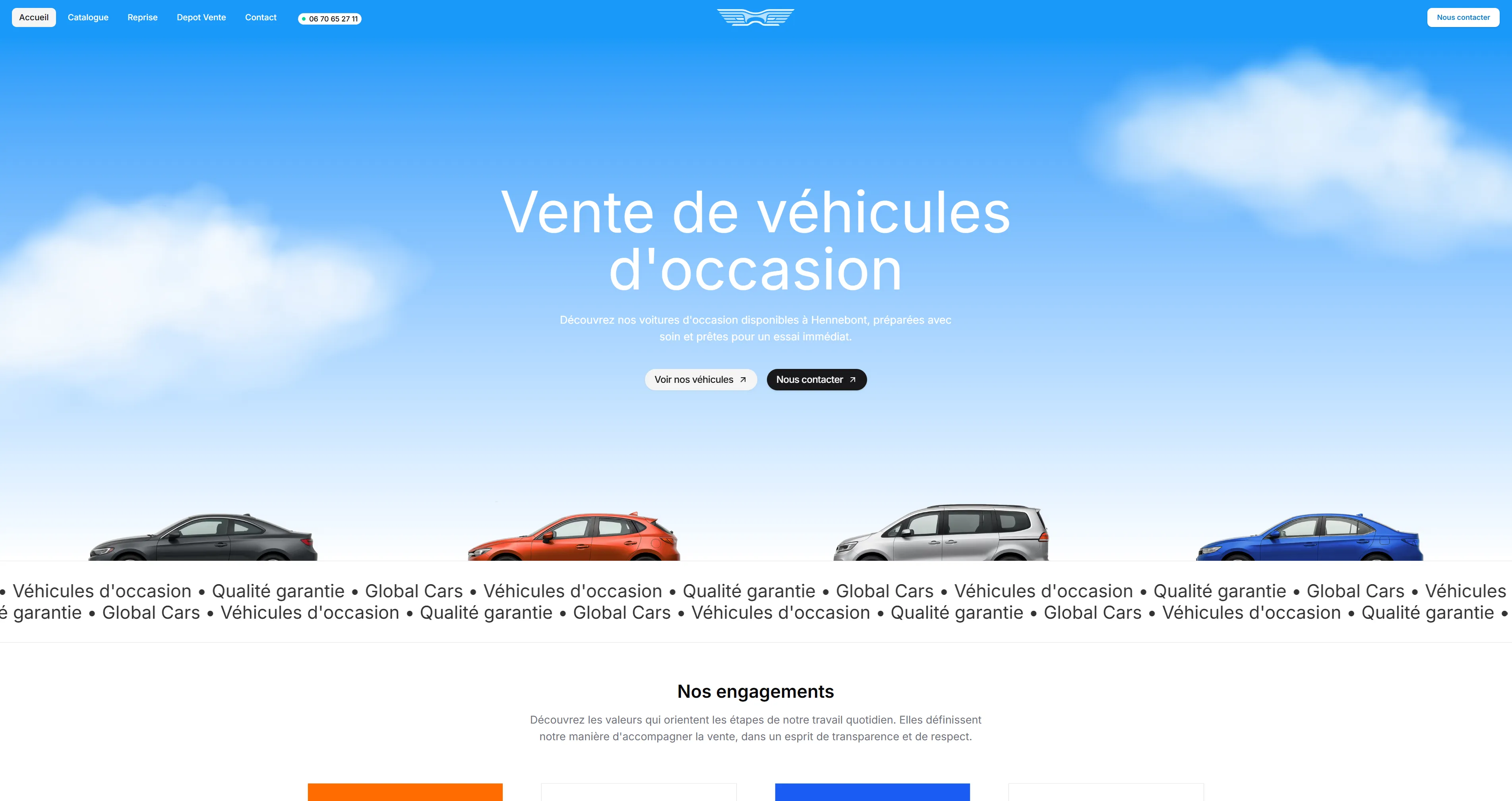 Global Cars — un logo qui capte avant d'être lu — réalisation Azelize
